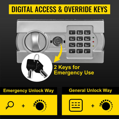 VEVOR Digital Depository Safe 1.7 Cubic Feet Made of Carbon Steel Electronic Code Lock Depository Safe with Deposit Slot with Two Emergency Keys Depository Box for Home Hotel Restaurant and Office - BXXTDSHS000000001V0 - view 4