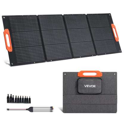 VEVOR 150W Foldable Monocrystalline Solar Panel, 23% Efficiency Portable ETFE Mono Solar Panel Charger with MC4 Output, Type-C, QC3.0 USB & DC Ports, IP67 Waterproof for Power Stations Camping Hiking - BXZDTYNB1150E7M1N001Y3 - view 1