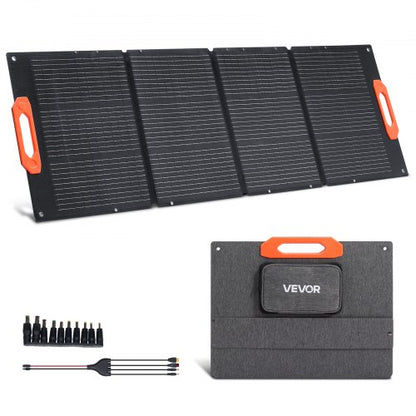 VEVOR 150W Foldable Monocrystalline Solar Panel, 23% Efficiency Portable ETFE Mono Solar Panel Charger with MC4 Output, Type-C, QC3.0 USB & DC Ports, IP67 Waterproof for Power Stations Camping Hiking - BXZDTYNB1150E7M1N001Y3 - view 2