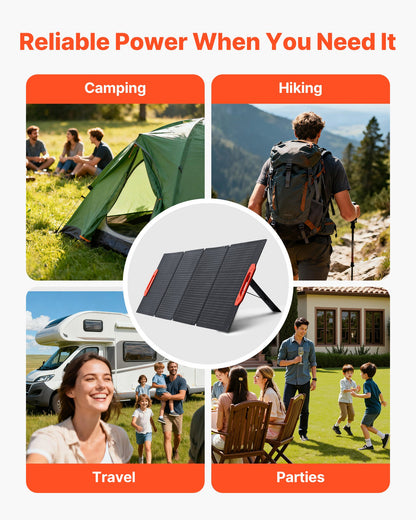 VEVOR 150W Foldable Monocrystalline Solar Panel, 23% Efficiency Portable ETFE Mono Solar Panel Charger with MC4 Output, Type-C, QC3.0 USB & DC Ports, IP67 Waterproof for Power Stations Camping Hiking - BXZDTYNB1150E7M1N001Y3 - view 7