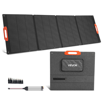 VEVOR 300W Foldable Monocrystalline Solar Panel, 23% High-Efficiency Portable Mono Solar Panel Charger with MC4 Output & 10-in-1 DC Adapters, IP67 Waterproof for Power Stations, Camping, Hiking Trips - BXZDTYNB1300K0NL5001V1 - view 1