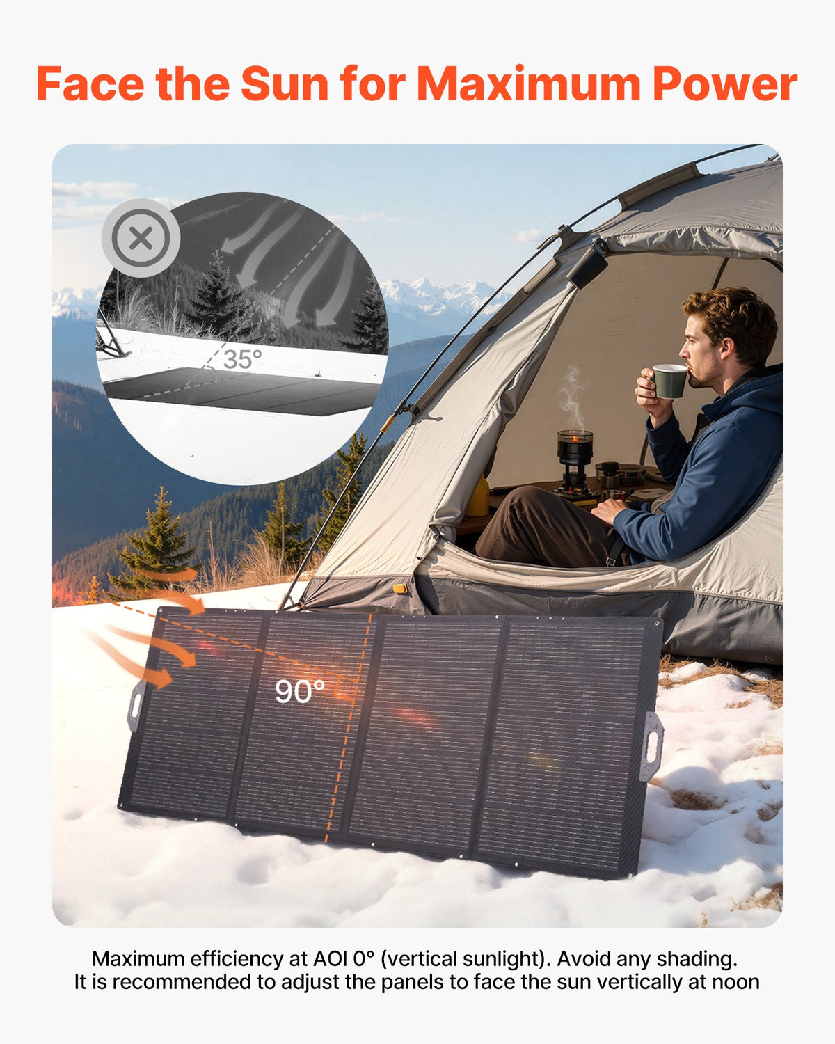 VEVOR 400W Foldable Solar Panel, 24% High-Efficiency Portable Monocrystalline Solar Panel Charger with MC4 Output & 10-in-1 DC Adapter, IP67 Waterproof for Power Stations, Camping, Hiking Trips - BXZDTYNB1400ST3M8001V1 - view 9