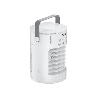 VEVOR Portable Air Conditioner, 4-in-1 Evaporative Air Cooler, 3-Speed Mini Air Conditioner with Smart Timer, 600ml Water Tank, 7-Color Light, Personal Mini Desk AC Fan for Bedroom Office Room - BXZFLQQB600MLF1O5V1 - view 10