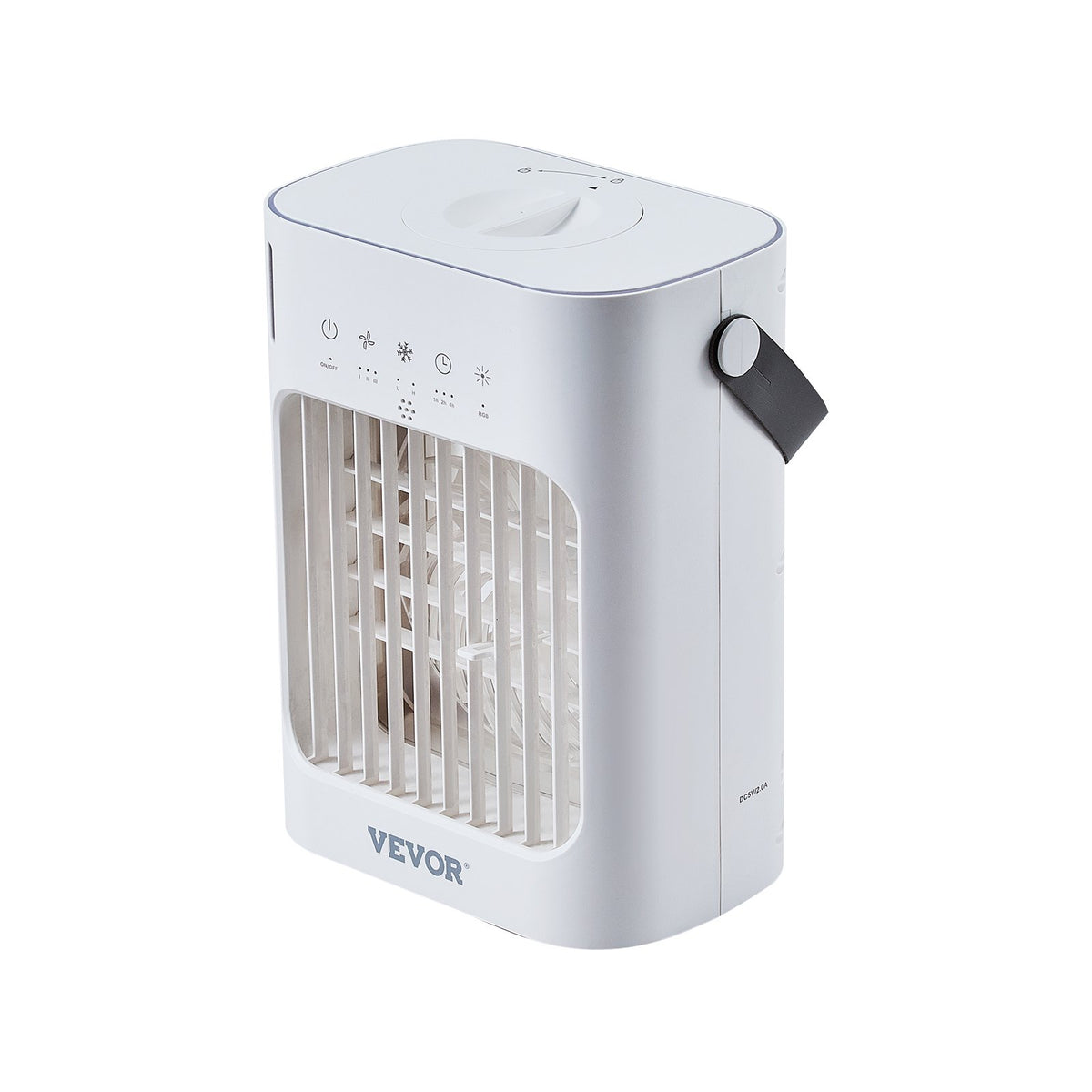 VEVOR Portable Air Conditioner, 4-in-1 Evaporative Air Cooler, 3-Speed Mini Air Conditioner with 0-7H Smart Timer, 700ml Water Tank, 7-Color Light, Personal Mini Desk AC Fan for Bedroom Office Room - BXZFLQQBXSBKCVLT6V9 - view 10
