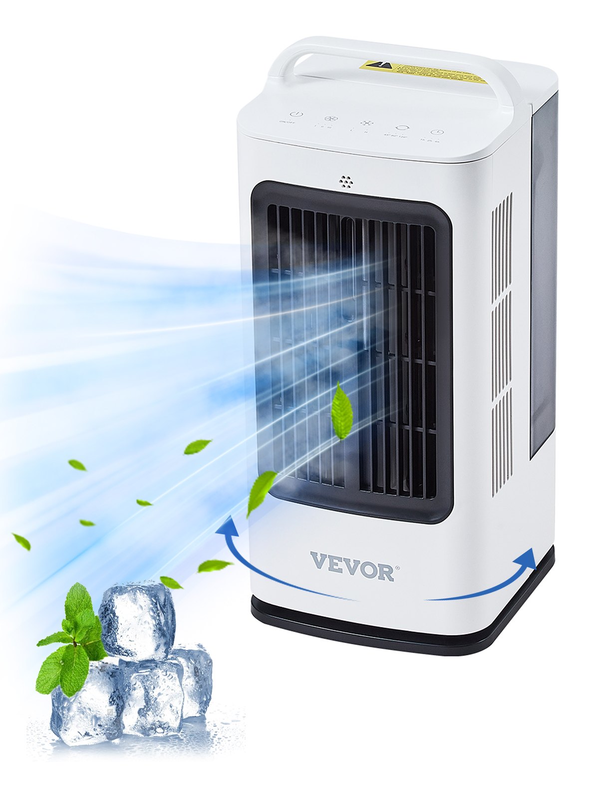 VEVOR Portable Air Conditioner, 4-in-1 Evaporative Air Cooler, 3-Speed Mini Air Conditioner with 0-7H Smart Timer, 1700ml Water Tank, 7-Color Light, Personal Mini Desk AC Fan for Bedroom Office Room - BXZFLQQBXSBKMVI0LV1 - view 1
