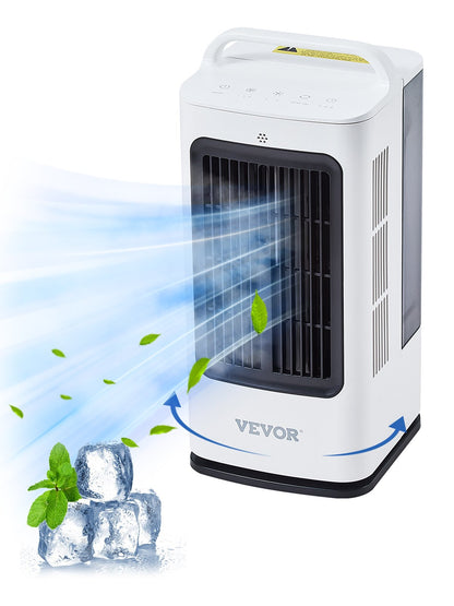 VEVOR Portable Air Conditioner, 4-in-1 Evaporative Air Cooler, 3-Speed Mini Air Conditioner with 0-7H Smart Timer, 1700ml Water Tank, 7-Color Light, Personal Mini Desk AC Fan for Bedroom Office Room - BXZFLQQBXSBKMVI0LV1 - view 1