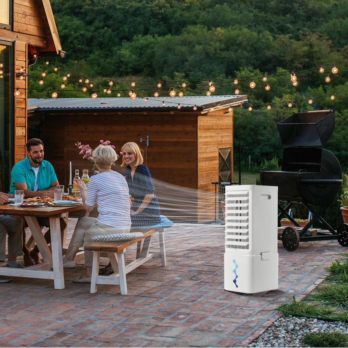 VEVOR Portable Air Conditioner, 9L 550 CFM Swamp Cooler Air Conditioner with 12H Timer & Remote Control, 3-Speed Evaporative Air Cooler with 2 Ice Boxes, Quiet & Movable, Ideal for Outdoor Indoor Use - BXZFLQQJJKBKLLPBQV1 - view 9