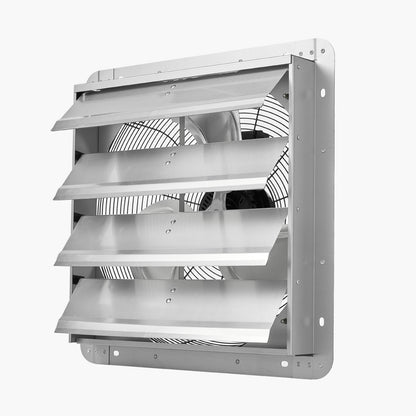 VEVOR 18 inch Shutter Exhaust Fan, Wall Mounted Attic Vent Fan with 2200 CFM Airflow, AC Motor, Heavy-duty Steel Construction, Low Noise for Shed, Garage, Greenhouse Ventilation Cooling, Silver - BYCSPQSACDJ1RN4MG001V1 - view 10