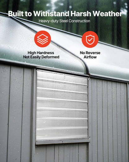 VEVOR 30 inch Shutter Exhaust Fan, Wall Mounted Attic Vent Fan with 6900 CFM Airflow, AC Motor, Heavy-duty Steel Construction, Low Noise for Shed, Garage, Greenhouse Ventilation Cooling, Silver - BYCSPQSACDJ3BVKY2001V1 - view 5