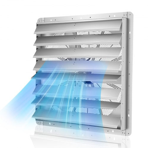 VEVOR 36 inch Shutter Exhaust Fan, Wall Mounted Attic Vent Fan with 11000 CFM Airflow, AC Motor, Heavy-duty Steel Construction, Low Noise for Shed, Garage, Greenhouse Ventilation Cooling, Silver - BYCSPQSACDJ3SBIDR001V1 - view 2