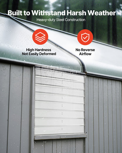 VEVOR 36 inch Shutter Exhaust Fan, Wall Mounted Attic Vent Fan with 11000 CFM Airflow, AC Motor, Heavy-duty Steel Construction, Low Noise for Shed, Garage, Greenhouse Ventilation Cooling, Silver - BYCSPQSACDJ3SBIDR001V1 - view 5