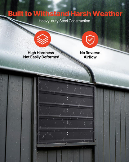 VEVOR 24 inch Shutter Exhaust Fan, Wall Mounted Attic Vent Fan with Variable Speed Controller, 4800 CFM, AC Motor, Heavy-duty Steel, Low Noise for Shed, Garage, Greenhouse Ventilation Cooling, Black - BYCSPQSACDJSOWI78001V1 - view 5