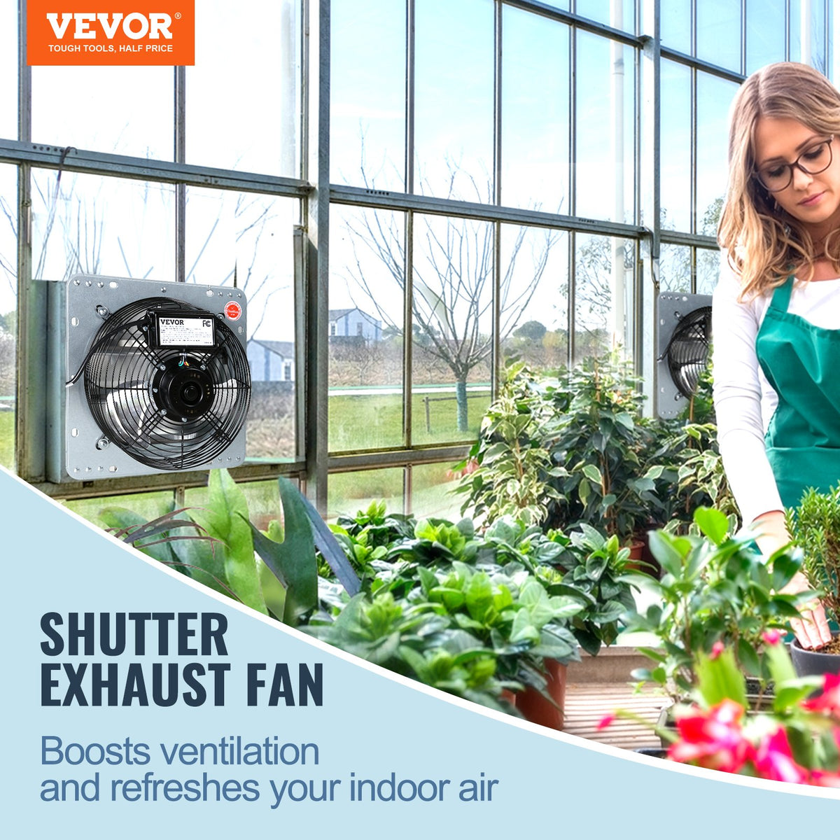 VEVOR Shutter Mounted Exhaust Fan - Select Your Configuration - BYCSPQSDJAC12DLJSV1 - view 2