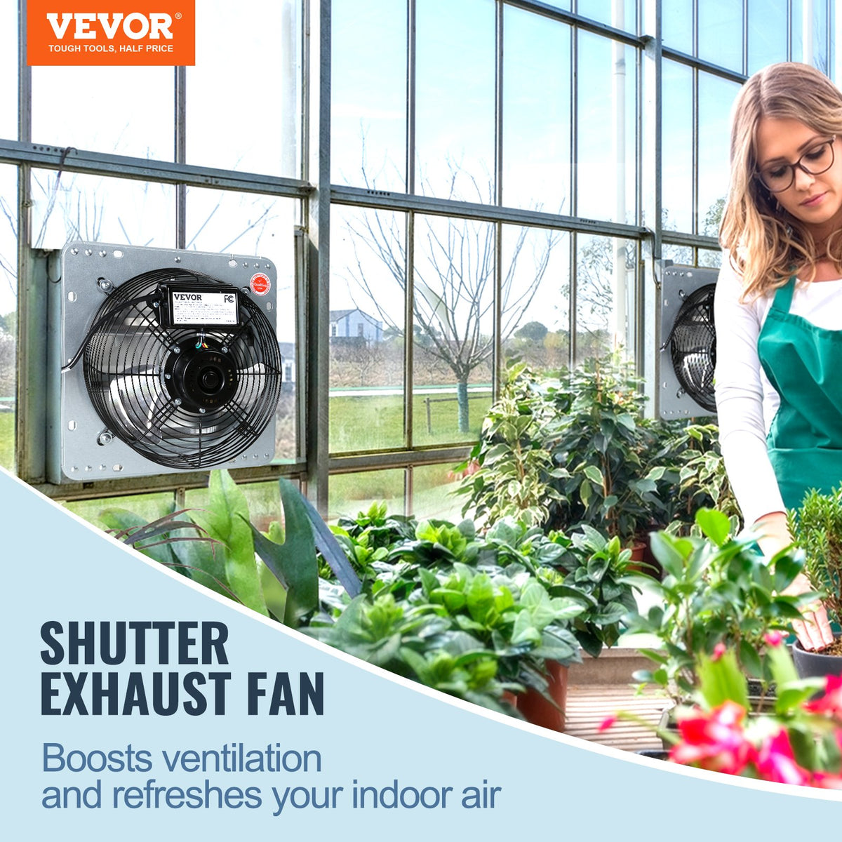 VEVOR Shutter Mounted Exhaust Fan - Select Your Configuration - BYCSPQSDJAC16NRV5V1 - view 2