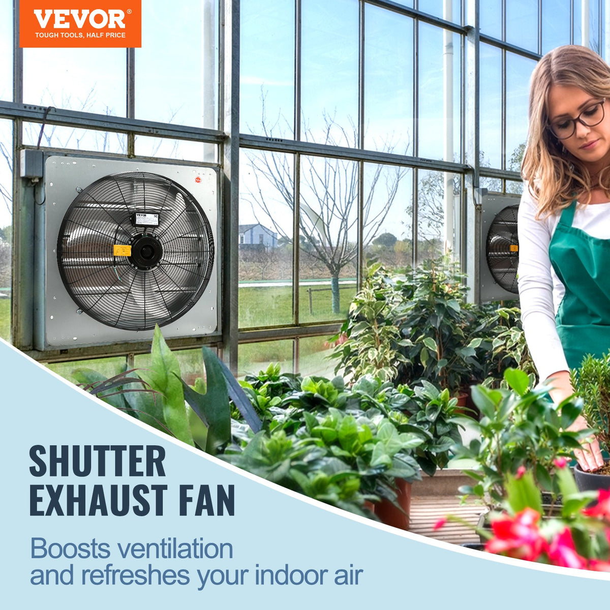 VEVOR Shutter Mounted Exhaust Fan - Select Your Configuration - BYCSPQSDJAC2421TSV1 - view 2