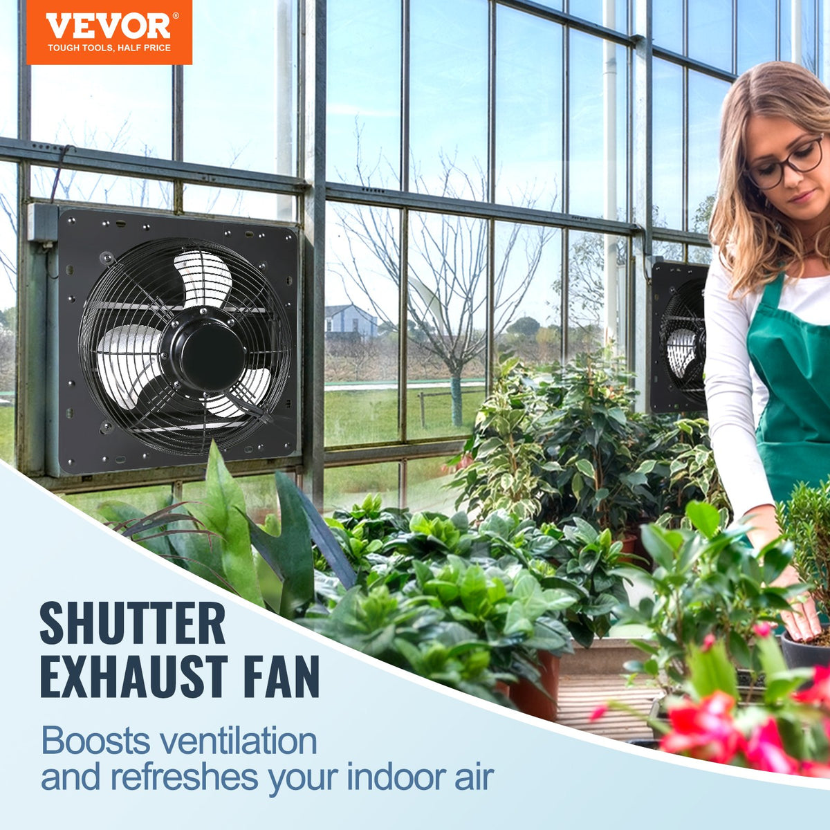 VEVOR Shutter Mounted Exhaust Fan - Select Your Configuration - BYCSPQSDJEC16PFKWV1 - view 2