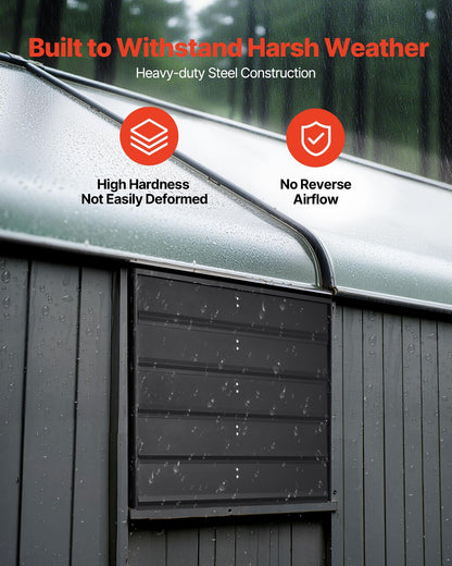 VEVOR 24 inch Shutter Exhaust Fan, Wall Mounted Attic Vent Fan with Smart Programming Variable Speed Temperature Control, 2900 CFM,EC Motor,Timer, for Shed,Garage,Greenhouse Ventilation Cooling,Black - BYCSPQSECDJ2F65NP001V1 - view 5