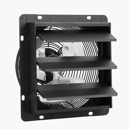 VEVOR 12 inch Shutter Exhaust Fan, Wall Mounted Attic Vent Fan with Smart Programming Variable Speed Temperature Control, 1500 CFM,EC Motor,Timer, for Shed,Garage,Greenhouse Ventilation Cooling,Black - BYCSPQSECDJKCHS8Y001V1 - view 10