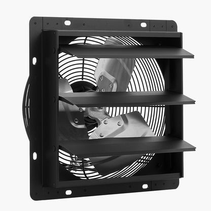 VEVOR 10 inch Shutter Exhaust Fan, Wall Mounted Attic Vent Fan with Smart Programming Variable Speed Temperature Control, 1000 CFM,EC Motor,Timer, for Shed,Garage,Greenhouse Ventilation Cooling,Black - BYCSPQSECDJKDHCDB001V1 - view 10