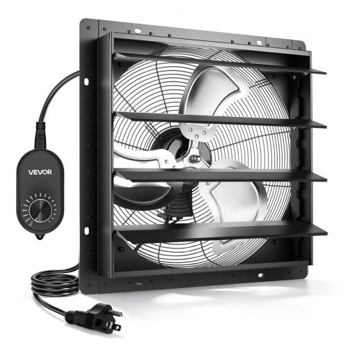 VEVOR 20 in Shutter Exhaust Fan Wall-Mount Automatic Louvers Variable Speed, Sturdy Steel Housing, Low Noise, AC Motor, 4499 CFM Ventilation and Cooling for Attic, Garage, Barn, Greenhouse, Workshop - BYCSPQSMZKAC17C3R001V1 - view 2