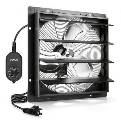 VEVOR 20 in Shutter Exhaust Fan Wall-Mount Automatic Louvers Variable Speed, Sturdy Steel Housing, Low Noise, AC Motor, 4499 CFM Ventilation and Cooling for Attic, Garage, Barn, Greenhouse, Workshop - BYCSPQSMZKAC17C3R001V1 - view 2