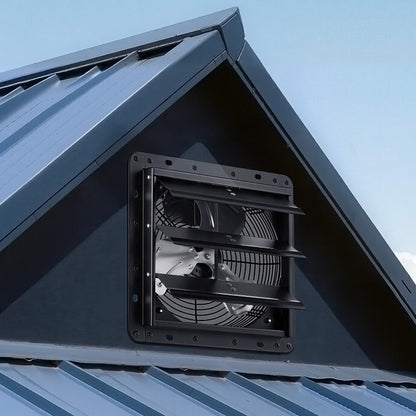 VEVOR 10 inch Shutter Exhaust Fan Wall-Mount Variable Speed Temperature, Automatic Louvers Sturdy Steel Housing, Low Noise, Ventilation and Cooling for Attic, Garage, Barn, Greenhouse, Workshop - BYCSPQSMZKAC2L5V5001V1 - view 9