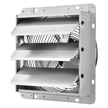 VEVOR 10 Inch Shutter Exhaust Fan Wall Mounted 874 CFM Automatic Louvers, Sturdy Steel Housing, Low Noise, AC Motor, Ventilation and Cooling for Attic, Garage, Barn, Greenhouse, Workshop, Silver - BYCSPQSMZKAC83W3Z001V1 - view 10
