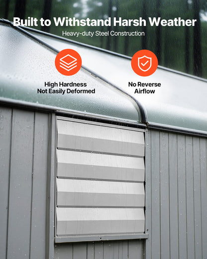 VEVOR 18 Inch Shutter Exhaust Fan Wall Mounted Automatic Louvers Silver, Sturdy Steel Housing, 3051 CFM Low Noise, AC Motor, Ventilation and Cooling for Attic, Garage, Barn, Greenhouse, Workshop - BYCSPQSMZKAC8YR40001V1 - view 5
