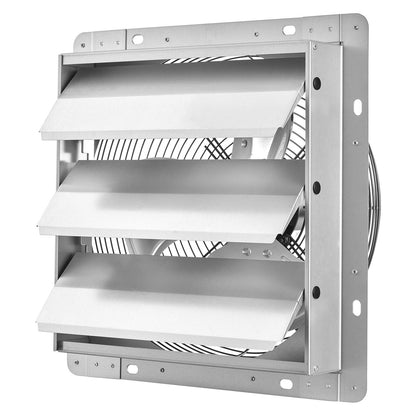 VEVOR 12 Inch Shutter Exhaust Fan Wall Mounted 1347 CFM Automatic Louvers, Sturdy Steel Housing, Low Noise, AC Motor, Ventilation and Cooling for Attic, Garage, Barn, Greenhouse, Workshop, Silver - BYCSPQSMZKACCA8YL001V1 - view 10