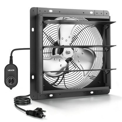 VEVOR 10 in Shutter Exhaust Fan Wall-Mount Automatic Louvers Variable Speed, Sturdy Steel Housing, Low Noise, AC Motor, 874 CFM Ventilation and Cooling for Attic, Garage, Barn, Greenhouse, Workshop - BYCSPQSMZKACKSUWG001V1 - view 1