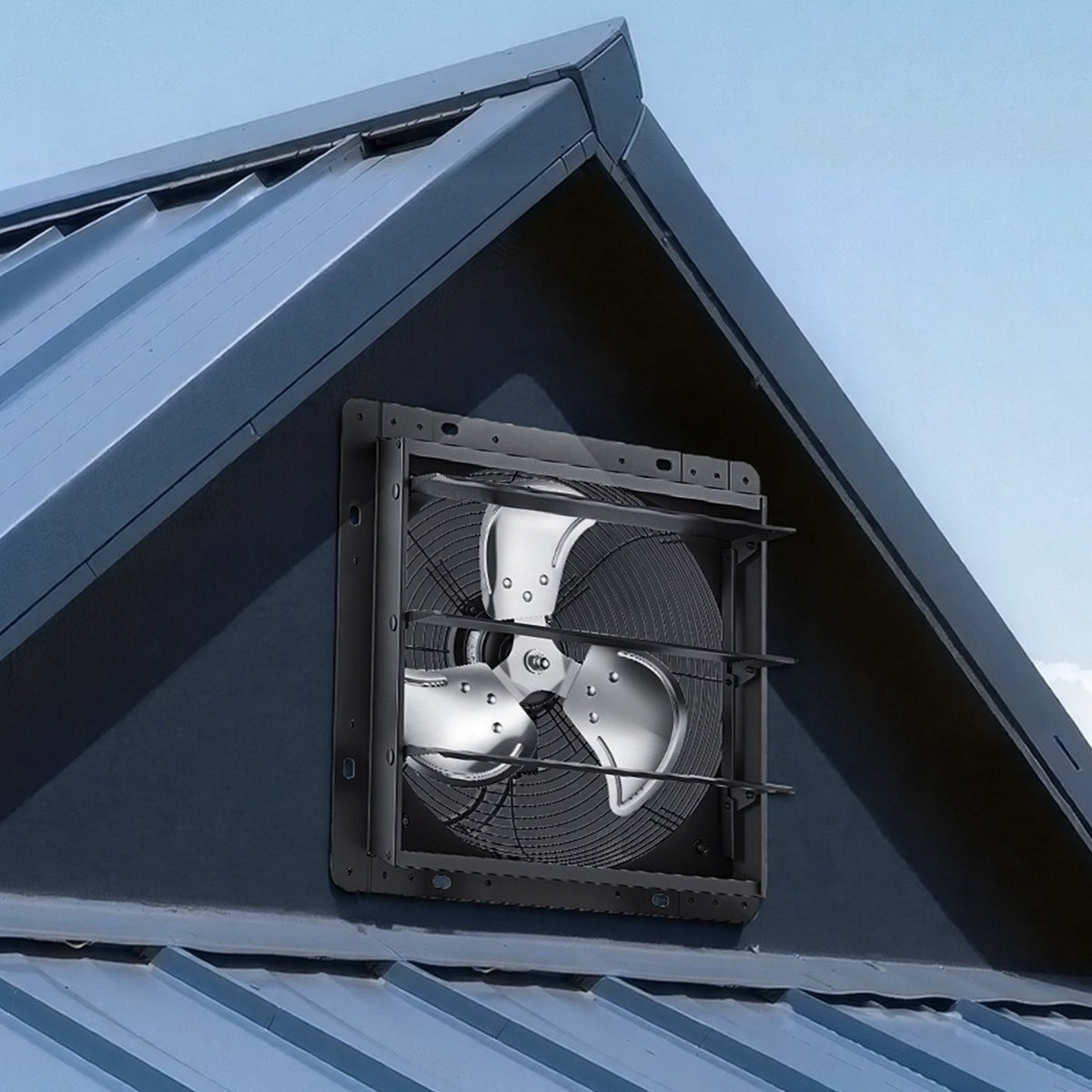 VEVOR 10 in Shutter Exhaust Fan Wall-Mount Automatic Louvers Variable Speed, Sturdy Steel Housing, Low Noise, AC Motor, 874 CFM Ventilation and Cooling for Attic, Garage, Barn, Greenhouse, Workshop - BYCSPQSMZKACKSUWG001V1 - view 9
