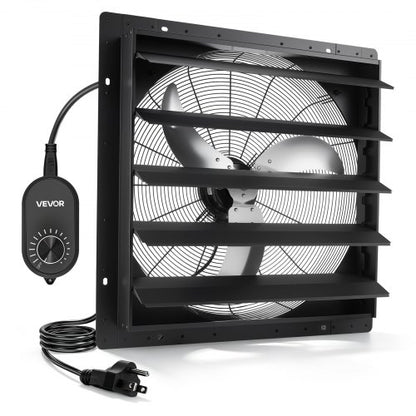 VEVOR 24 in Shutter Exhaust Fan Wall-Mount Automatic Louvers Variable Speed, Sturdy Steel Housing, Low Noise, AC Motor, 7030 CFM Ventilation and Cooling for Attic, Garage, Barn, Greenhouse, Workshop - BYCSPQSMZKACOMNYI001V1 - view 2