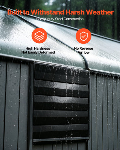 VEVOR 24 in Shutter Exhaust Fan Wall-Mount Automatic Louvers Variable Speed, Sturdy Steel Housing, Low Noise, AC Motor, 7030 CFM Ventilation and Cooling for Attic, Garage, Barn, Greenhouse, Workshop - BYCSPQSMZKACOMNYI001V1 - view 5
