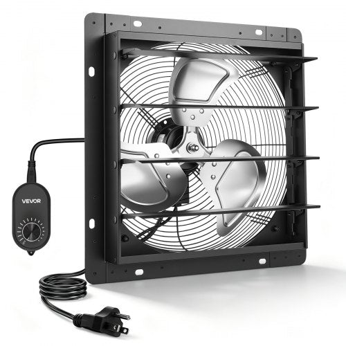 VEVOR 14 in Shutter Exhaust Fan Wall-Mount Automatic Louvers Variable Speed, Sturdy Steel Housing, Low Noise, AC Motor, 1802 CFM Ventilation and Cooling for Attic, Garage, Barn, Greenhouse, Workshop - BYCSPQSMZKACQHV4J001V1 - view 2