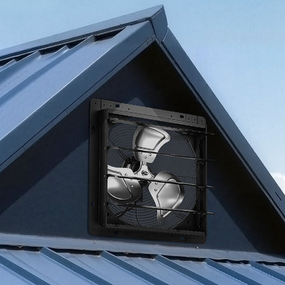 VEVOR 14 in Shutter Exhaust Fan Wall-Mount Automatic Louvers Variable Speed, Sturdy Steel Housing, Low Noise, AC Motor, 1802 CFM Ventilation and Cooling for Attic, Garage, Barn, Greenhouse, Workshop - BYCSPQSMZKACQHV4J001V1 - view 9