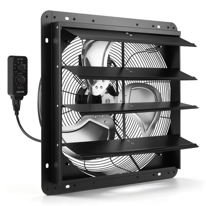 VEVOR 18 inch Shutter Exhaust Fan Wall-Mount Variable Speed Temperature, Automatic Louvers Sturdy Steel Housing, Low Noise, Ventilation and Cooling for Attic, Garage, Barn, Greenhouse, Workshop - BYCSPQSMZKACSJ45R001V1 - view 1