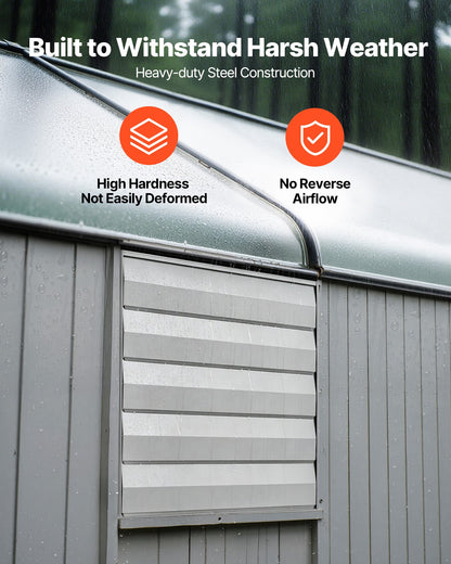 VEVOR 24 Inch Shutter Exhaust Fan Wall Mounted Automatic Louvers Silver, Sturdy Steel Housing, Low Noise, AC Motor, 7030 CFM Ventilation and Cooling for Attic, Garage, Barn, Greenhouse, Workshop - BYCSPQSMZKACSZLY5001V1 - view 5