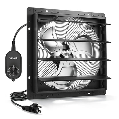 VEVOR 18 in Shutter Exhaust Fan Wall-Mount Automatic Louvers Variable Speed, Sturdy Steel Housing, Low Noise, AC Motor, 3051 CFM Ventilation and Cooling for Attic, Garage, Barn, Greenhouse, Workshop - BYCSPQSMZKACWEUWE001V1 - view 1