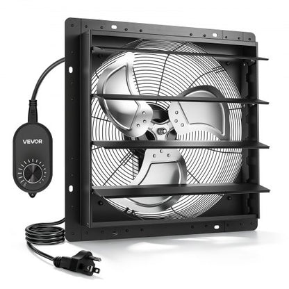 VEVOR 18 in Shutter Exhaust Fan Wall-Mount Automatic Louvers Variable Speed, Sturdy Steel Housing, Low Noise, AC Motor, 3051 CFM Ventilation and Cooling for Attic, Garage, Barn, Greenhouse, Workshop - BYCSPQSMZKACWEUWE001V1 - view 2