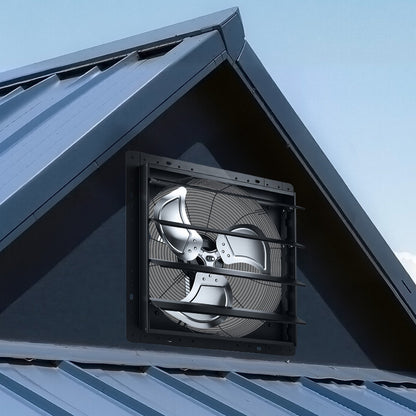 VEVOR 18 in Shutter Exhaust Fan Wall-Mount Automatic Louvers Variable Speed, Sturdy Steel Housing, Low Noise, AC Motor, 3051 CFM Ventilation and Cooling for Attic, Garage, Barn, Greenhouse, Workshop - BYCSPQSMZKACWEUWE001V1 - view 9