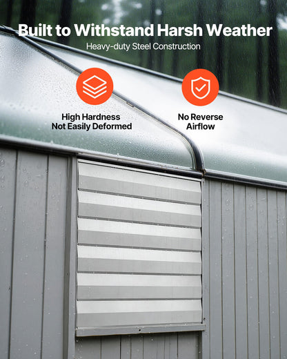 VEVOR 30 Inch Shutter Exhaust Fan Wall Mounted Automatic Louvers Silver, Sturdy Steel Housing, Low Noise, AC Motor, 8099 CFM Ventilation and Cooling for Attic, Garage, Barn, Greenhouse, Workshop - BYCSPQSMZKACZ6SKF001V1 - view 5