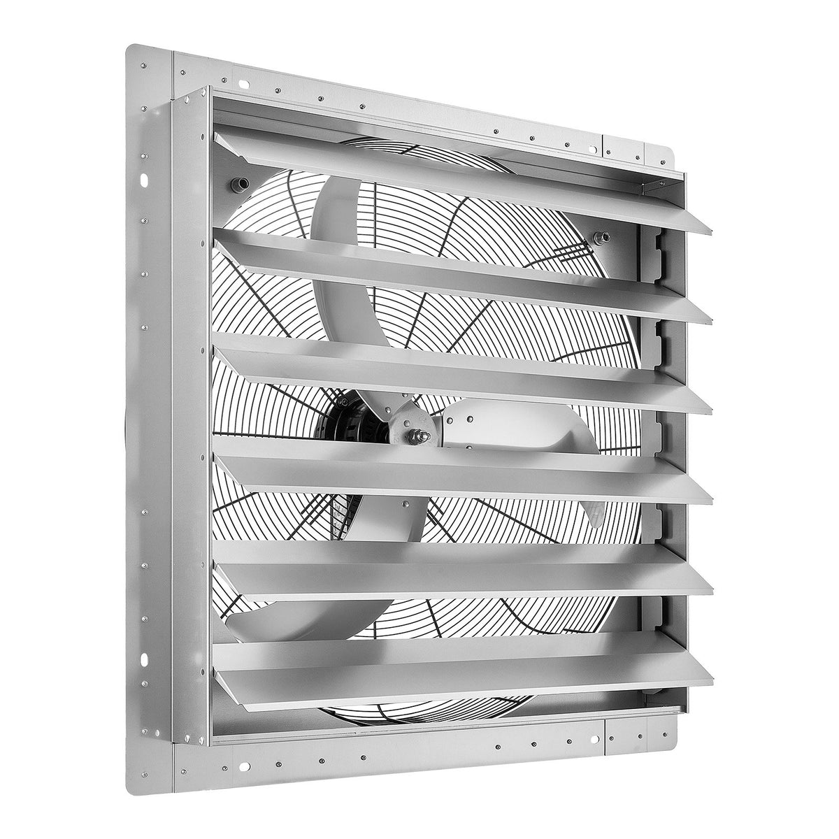 VEVOR 30 Inch Shutter Exhaust Fan Wall Mounted Automatic Louvers Silver, Sturdy Steel Housing, Low Noise, AC Motor, 8099 CFM Ventilation and Cooling for Attic, Garage, Barn, Greenhouse, Workshop - BYCSPQSMZKACZ6SKF001V1 - view 10