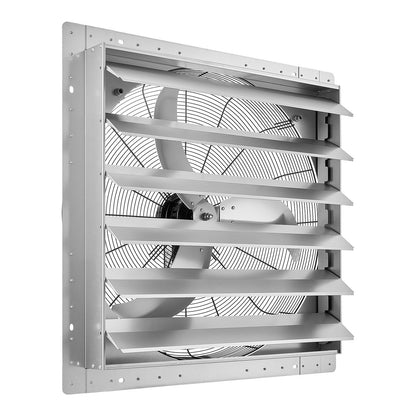 VEVOR 30 Inch Shutter Exhaust Fan Wall Mounted Automatic Louvers Silver, Sturdy Steel Housing, Low Noise, AC Motor, 8099 CFM Ventilation and Cooling for Attic, Garage, Barn, Greenhouse, Workshop - BYCSPQSMZKACZ6SKF001V1 - view 10