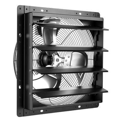 VEVOR 16 Inch Shutter Exhaust Fan Wall Mounted Automatic Louvers EC Motor, Steel Housing, Temperature & Humidity Controller, Ventilation & Cooling for Attic, Garage, Barn, Greenhouse, Workshop, Black - BYCSPQSMZKECFDH69001V1 - view 10