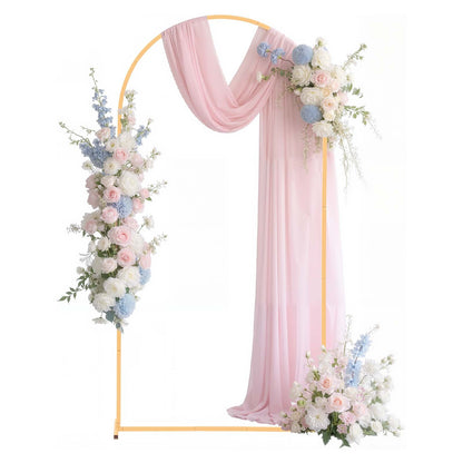 VEVOR Arch Backdrop Stand, 6.6 x 3.3 ft, Stable Structure, Easy Assembly, 1 Piece Gold Metal Arch Backdrop Stand for Wedding, Birthday Party, Graduation, Holiday Celebration, and Ceremony Decoration - BYDGMJDJT66FVMQ73001V0 - view 1