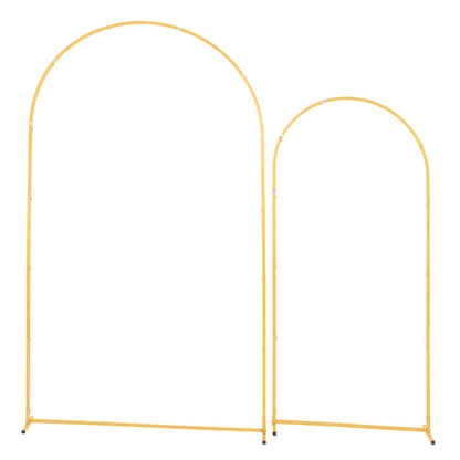VEVOR Arch Backdrop Stand, Set of 2, 7.2 ft and 6 ft, Stable Structure, Easy Assembly, Gold Metal Arch Backdrop Stand for Wedding, Birthday Party, Graduation, Celebration, and Ceremony Decoration - BYDGMJLJT72FB97K8001V0 - view 10