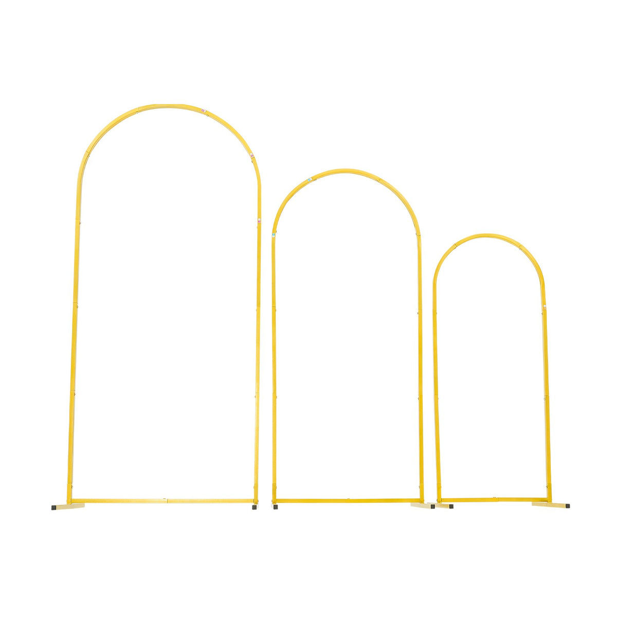 VEVOR Arch Backdrop Stand, Set of 3, 6/5/4 ft, Stable Structure, Easy Assembly, Gold Metal Arch Backdrop Stand for Wedding, Birthday Party, Graduation, Holiday Celebration, and Ceremony Decoration - BYDGMJSJT6FTQCA1U001V0 - view 10