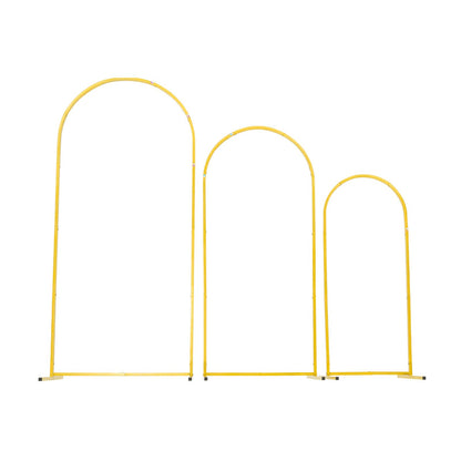 VEVOR Arch Backdrop Stand, Set of 3, 6/5/4 ft, Stable Structure, Easy Assembly, Gold Metal Arch Backdrop Stand for Wedding, Birthday Party, Graduation, Holiday Celebration, and Ceremony Decoration - BYDGMJSJT6FTQCA1U001V0 - view 10