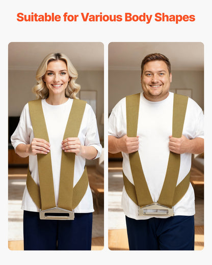 VEVOR Moving Straps, Supports up to 1000 lbs, 2-Person Lifting and Moving System with 2 Harness Straps & 1 Load-bearing Strap, Adjustable Lifting Shoulder Straps Move Furniture Appliances Mattresses - BYDJKSDTX8003WHVE001V0 - view 5