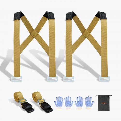 VEVOR Moving Straps, Supports up to 1000 lbs, 2-Person Lifting and Moving System with 2 Harness Straps & 2 Load-bearing Straps, Adjustable Lifting Shoulder Straps Move Furniture Appliances Mattresses - BYDJKSJCX800G9Y2P001V0 - view 2